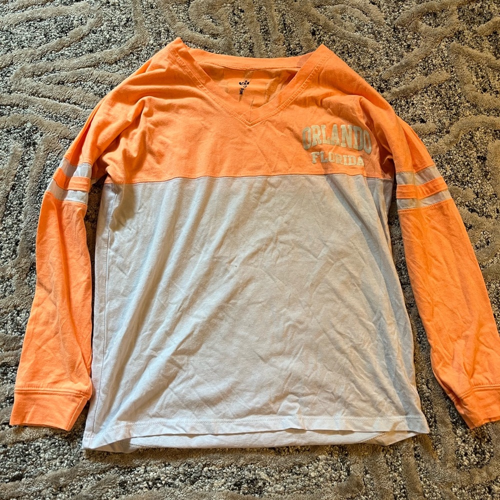 Orange and white Shirt